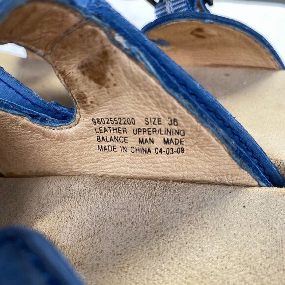 Dansko Women's Susie Platform Cork Wedge Sandal,Buckle, Blue Size 36,Clog - Picture 12 of 16